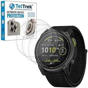 3 pack screen guard compatible with garmin enduro 3  51 mm smartwatch hydrogel tpu screen protector not a tempered glass screenguard