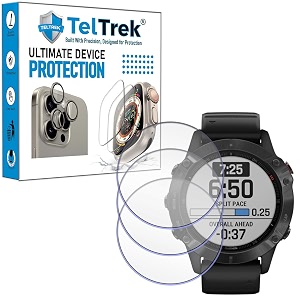 3 pack screen guard compatible with garmin fenix 66 sapphire  6 pro  6 pro solar 47mm amp forerunner 165165 music 47 mm hydrogel tpu screen protector not a tempered glass screenguard