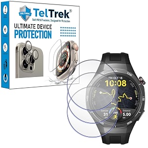 3 pack screen guard compatible with huawei watch gt4 gt 4  gt 5  gt5 pro gt3 porshe design 46mm smartwatch hydrogel tpu screen protector not a tempered glass screenguard
