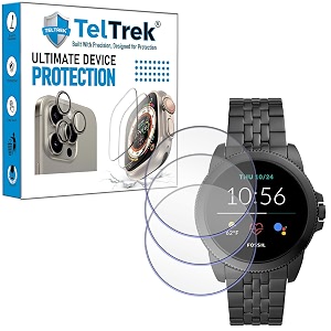 3 pack screen guard compatible with fossil gen 5e women 42mm  gen 5e men 44 mm smartwatch hydrogel tpu screen protector not a tempered glass screenguard