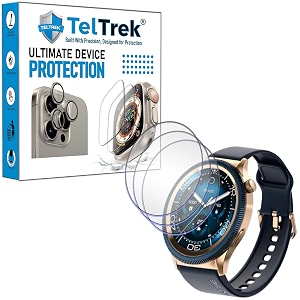 3 pack screen guard compatible with noise noisefit halo 2 smartwatch 143 inch hydrogel tpu screen protector not a tempered glass screenguard