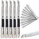 9mm Snap Off Utility Knife 5 Pack High Hardness Retractable Box Cutters with Snap Off Blades,Art Craft Hobby Cutter 9mm Knife for Home Office Workstation
