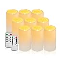 9PACK Outdoor Plastic flameless Candles with Remote Control and Timer
