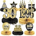 9PCS 30th Birthday decorations 30th birthday Centerpieces for Tables Decorations Vintage 1996 Honeycomb Table Topper Back in 1996 30th Birthday Decorations for Men and Woman 30 Years Birthday Party