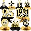9PCS 95th Birthday decorations 95th birthday Centerpieces for Table Decorations 2026 Vintage 1931 Honeycomb Table Topper Back in 1931 95th Birthday Decoration for Men and Woman 95 Years Birthday Party