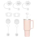 9 PCS For Stanley Cup Accessories, Silicone Spill Proof Stopper, Cloud Shape Straw Cover Cap For Stanley Cup, Straw Cap Suitable for 1.0 Diameter Straw (Product Does Not Include Cups)