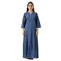 9shines Label Comfortable Cotton Denim Finish Nightdress