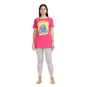 9shines label cotton plus size long t-shirt tunic  hip covering regular top nightwear sleepshirt lounge wear for women with pocket m-7xl