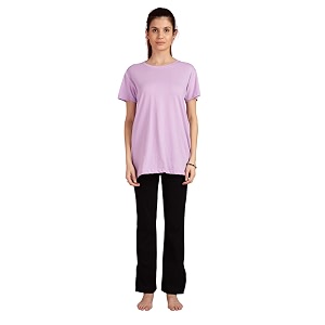9shines label cotton plus size long t-shirt tunic  hip covering regular top nightwear sleepshirt lounge wear for women with pocket m-7xl