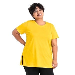9shines label cotton plus size long t-shirt tunic  hip covering regular top nightwear sleepshirt lounge wear for women with pocket m-7xl