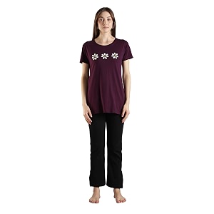 9shines label cotton plus size long t-shirt tunic  hip covering regular top nightwear sleepshirt lounge wear for women with pocket m-7xl