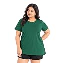 9shines Label Cotton Plus Size Long T-Shirt Tunic | Hip Covering Regular Top Nightwear| Sleepshirt Lounge wear for Women with Pocket (M-7XL)