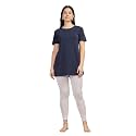 9shines Label Cotton Plus Size Long T-Shirt Tunic | Hip Covering Regular Top Nightwear| Sleepshirt Lounge wear for Women with Pocket (M-7XL)