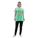 9shines Label Cotton Plus Size Long T-Shirt Tunic | Hip Covering Regular Top Nightwear| Sleepshirt Lounge wear for Women with Pocket (M-7XL)