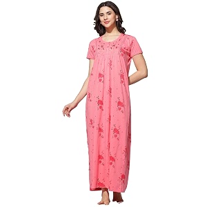 9shines Label Stylish Cotton Blend Embroidered Maxi