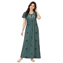 9shines Label Stylish Cotton Blend Embroidered Maxi