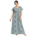 9shines Label Stylish Cotton Blend Embroidered Maxi