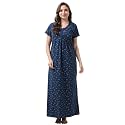 9shines Label Stylish Cotton Blend Embroidered Maxi