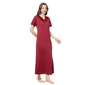 9shines Label Stylish Soft Modal Maxi Nighty