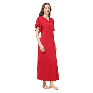 9shines Label Stylish Soft Modal Maxi Nighty