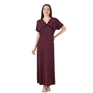 9shines Label Stylish Soft Modal Maxi Nighty