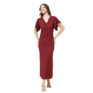 9shines Label Stylish Soft Modal Maxi Nighty