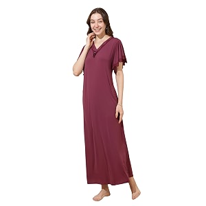 9shines Label Stylish Soft Modal Maxi Nighty