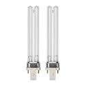 9W UV Ultraviolet G23-2 pin Base Replacement Light Clarifier Lamp Filter for Aquarium Koi Pond Fish Tank Compatible to CUV-109A - 2 Pack