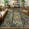 9x12 Large Area Rug Floral Botanical Boho Carpet for Living Room