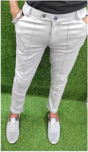 A1 SQUARE Men Regular Fit Grey Lycra