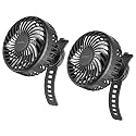 A2C 7.5" Rechargeable Fan for Peloton Bike & Exercise Bike - 4000mAH, 2Pack