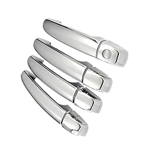 a2d chrome finish car door handle cover set of 4 compatible with tata indica vista silver