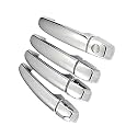 A2D Chrome Finish Car Door Handle Cover Set of 4 Compatible with Tata Indica Vista, Silver