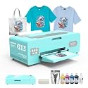 A3 G13 DTF Printer and Oven A3 R1390 DTF Printer Bundle, Transfer Printing Machine for DIY Print T-Shirts Apparel with White Ink Systems &amp; Auto Cleaning Includes Oven,Consumable,Software