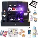 A3 XP600 UV Printer Machine, Super Fast Speed, 5760 * 1440dpi, UV Flatbed Printer with Bottle Holder for Acrylic Stickers Bottles Phone Cases Wood Leather Metal Glass ABS PVC and More