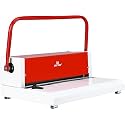A4 Size Spiral Binding Machine | Punching Machine | Spiral Note Book Binding | Coil Binder Machine 18-20 Sheets (of 70 GSM) Punch a Single Slot & 33 Round Holes Heavy Duty Machine A4-RED