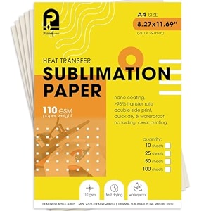 a4 sublimation transfer paper 10 sheets  110 gsm heat press paper  gt95 high transfer rate  instant dry  for t-shirt mug amp fabric printing  sublimation ink only