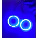 A4S 2-PC CAR BIKE 60MM DRL Daytime Running Light Angle Eyes Led Ring Bike COB LED Angel Eyes Halo Ring DRL Halo Ring COB Chips (BLUE 60MM 2PC)