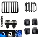 A4S AUTOMOTIVE & ACCESSORIES Presents Combo Of Splendor Bike Plastic Grill Set With Pack Of 2 Handle LED Light For All Splendor Models