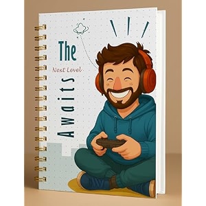 a5 premium hardcover diary notebook  free bookmark  23 x 15 cm  120 gsm 80 lined pages  waterproof cover  perfect for journaling amp gifting the next level awaits