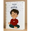 A5 Premium Hardcover Diary Notebook | Free Bookmark | 23 x 15 CM | 120 GSM, 80 Lined Pages | Waterproof Cover | Perfect for Journaling &amp; Gifting (Focus On The Good (Red))