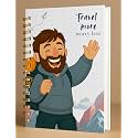 A5 Premium Hardcover Diary Notebook | Free Bookmark | 23 x 15 CM | 120 GSM, 80 Lined Pages | Waterproof Cover | Perfect for Journaling &amp; Gifting (Travel More Worry Less (Blue))