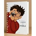 A5 Premium Hardcover Diary Notebook | Free Bookmark | 23 x 15 CM | 120 GSM, 80 Dotted Pages | Waterproof Cover | Perfect for Journaling &amp; Gifting (Time Trapped In Pixels)