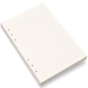 A5 Lined Paper,6 Holes Refill Paper for A5 Planner Binder Journals, 8mm Ruled Loose Leaf, 80 Sheets/160 Pages,5.6x8.3 Inch,Beige