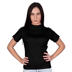 A5057 Womens Basic Solid Turtle Neck Half