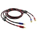 A54 6MM Diameter OFC Copper RCAA to RCAA Audio Cable HiFi Audiophile Cable for CD/AMP(2m)