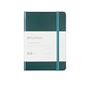 A6 Professional Notebook, 160 Lined Pages, 100 GSM Thick Paper, Premium PU Leather Hardcover, Includes 2025 Annual Planning Card, Dark Green