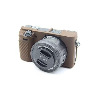 a6400 case bolinus fullbody ultra-thin lightweight rubber soft silicone housing case bag cover for sony alpha a6300 a6400 coffee