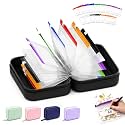 A8 Waterproof Pill Pouch Set, 14‑Pack Portable Pill Organizer with Crush‑Resistant Hard Shell, Reusable Medicine Storage Bags for 7‑14 Days Medication Storage (Black)