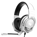 IMYB A88 Gaming Headset with Microphone, Stereo Wired Noise Cancelling Over-Ear Headphones with Mic for Pc, Ps5, Xbox One Series X/s, Ps4, Computer, Laptop, Mac, Nintendo, Gamer (White)